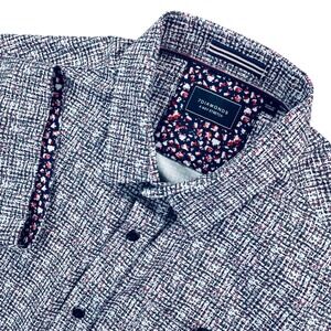 7Diamonds Latitude 4-Way Stretch Shirt Men's S Blue Red Performance SMK-6916